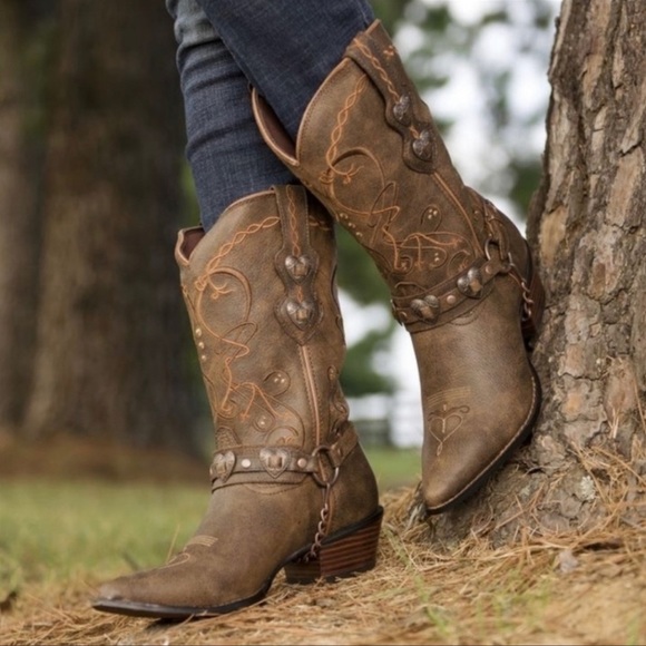 Durango Shoes Crush By Durango All Brown Leather Boots